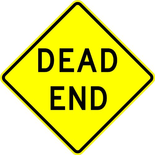 Schild "Dead End", 45,7 x 45,7 cm von Municipal Supply & Sign Co