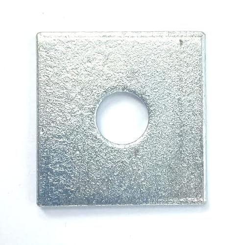 Munitech, M8 Unterlegscheiben, M8 x 40 mm, quadratische Unterlegscheiben, große flache Reparaturscheibe, verzinkte, einfache quadratische Unterlegscheiben für Schrauben und Bolzen (6 Stück) von Munitech