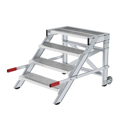 Arbeitspodest 4 Stufen, 2 Rollen Stufenbreite 800mm, Breite 800mm L 400mm Arbeitspodest 4 Stufen, 2 Rollen Stufenbreite 800mm, Breite 800mm L 400mm von Munk Günzburger Steigtechnik