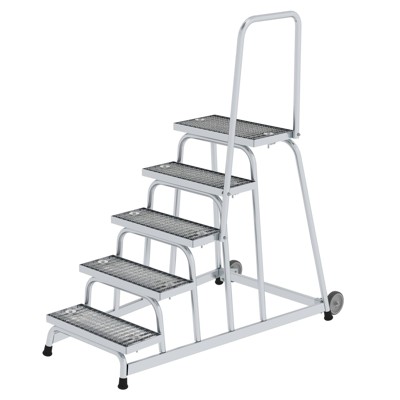 Arbeitspodest 5 Stufen, 2 Rollen, Breite 550mm L 300mm von Munk Günzburger Steigtechnik