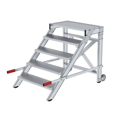 Arbeitspodest 5 Stufen, 2 Rollen Stufenbreite 800mm, Breite 800mm L 400mm Arbeitspodest 5 Stufen, 2 Rollen Stufenbreite 800mm, Breite 800mm L 400mm von Munk Günzburger Steigtechnik