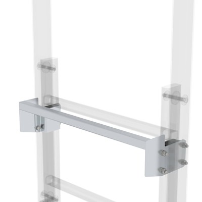 Ausstiegstritt f. Gebäudeaufstieg, Spaltmaß 100mm, B 520mm, Aluminium blank von Munk Günzburger Steigtechnik