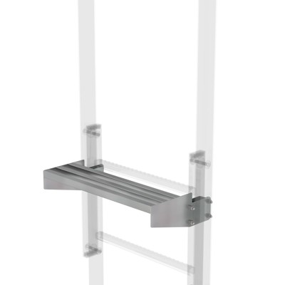 Ausstiegstritt f. Gebäudeaufstieg, Spaltmaß 200mm, B 520mm, Stahl verzinkt von Munk Günzburger Steigtechnik