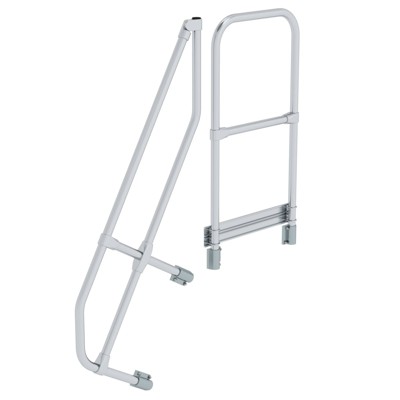 Handlauf Aluminium für Treppe 60° mit Plattform Stufenanzahl 4 Handlauf Aluminium für Treppe 60° mit Plattform Stufenanzahl 4 von Munk Günzburger Steigtechnik