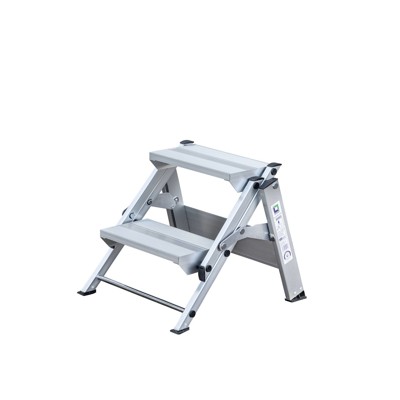 Klapptreppe ALU einseitig begehbar, Stufen 2,Standhöhe 420mm, B Stu. 360mm von Munk Günzburger Steigtechnik