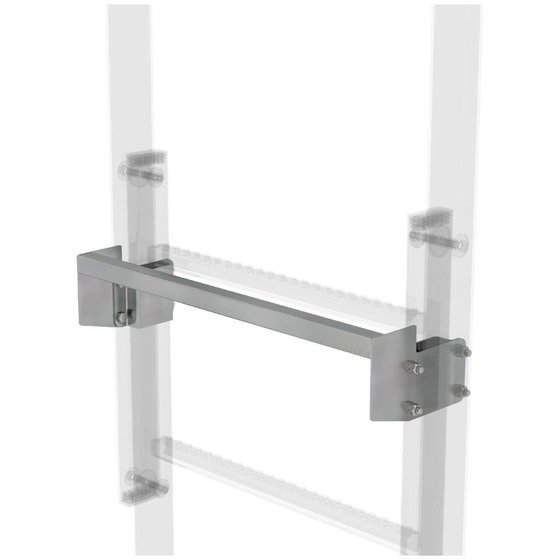 MUNK Günzburger Steigtechnik - Ausstiegstritt f. Gebäudeaufstieg, Spaltmaß 100mm, B 520mm, Stahl verzinkt von Munk Günzburger Steigtechnik