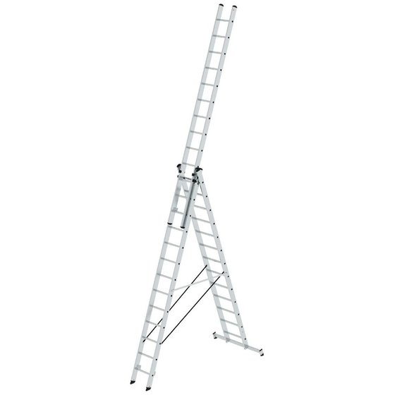 MUNK Günzburger Steigtechnik - Mehrzweckleiter 3x13 Sprossen, L 9500mm, AH 10600mm von Munk Günzburger Steigtechnik