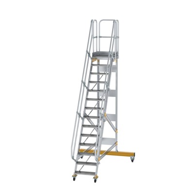 Plattformtreppe, fahrbar 14 Stu. 60° 3400mm Breite Stufen 600mm Anz.Lenkr. 2 Plattformtreppe, fahrbar 14 Stu. 60° 3400mm Breite Stufen 600mm Anz.Lenkr. 2 von Munk Günzburger Steigtechnik