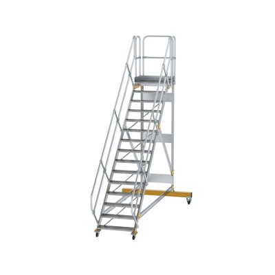 Plattformtreppe, fahrbar 15 Stu. 45° 3120mm Breite Stufen 800mm Anz.Lenkr. 2 Plattformtreppe, fahrbar 15 Stu. 45° 3120mm Breite Stufen 800mm Anz.Lenkr. 2 von Munk Günzburger Steigtechnik
