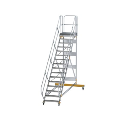Plattformtreppe, fahrbar 16 Stu. 45° 3330mm Breite Stufen 800mm Anz.Lenkr. 2 Plattformtreppe, fahrbar 16 Stu. 45° 3330mm Breite Stufen 800mm Anz.Lenkr. 2 von Munk Günzburger Steigtechnik