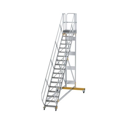 Plattformtreppe, fahrbar 18 Stu. 45° 3750mm Breite Stufen 600mm Anz.Lenkr. 2 Plattformtreppe, fahrbar 18 Stu. 45° 3750mm Breite Stufen 600mm Anz.Lenkr. 2 von Munk Günzburger Steigtechnik