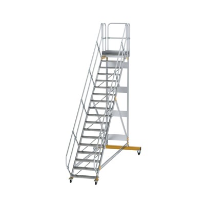 Plattformtreppe, fahrbar 18 Stu. 45° 3750mm Breite Stufen 800mm Anz.Lenkr. 2 Plattformtreppe, fahrbar 18 Stu. 45° 3750mm Breite Stufen 800mm Anz.Lenkr. 2 von Munk Günzburger Steigtechnik
