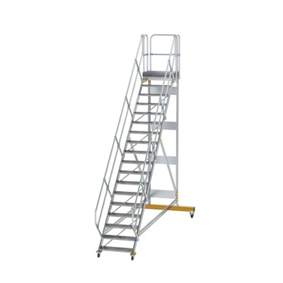 Plattformtreppe, fahrbar 19 Stu. 45° 3950mm Breite Stufen 1000mm Anz.Lenkr. 2 Plattformtreppe, fahrbar 19 Stu. 45° 3950mm Breite Stufen 1000mm Anz.Lenkr. 2 von Munk Günzburger Steigtechnik