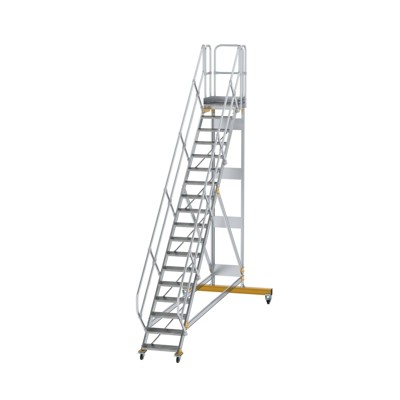 Plattformtreppe, fahrbar 19 Stu. 45° 3950mm Breite Stufen 600mm Anz.Lenkr. 2 Plattformtreppe, fahrbar 19 Stu. 45° 3950mm Breite Stufen 600mm Anz.Lenkr. 2 von Munk Günzburger Steigtechnik