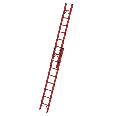 Seilzugleiter GFK, 2x8 Sprossen, L ausgefahren 2500mm, L eingefahren 4180mm von Munk Günzburger Steigtechnik