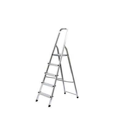 Stehleiter 5 Sprossen, Aluminium, einseitig begehbar von Munk Günzburger Steigtechnik