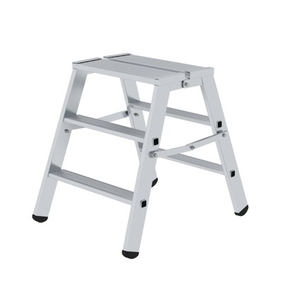 Stufen-Stehpodest klappbar, beidseitig begehbar, 2x 3 Stufen, Höhe 690mm von Munk Günzburger Steigtechnik