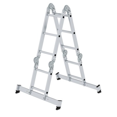 Vielzweckleiter 2x2 + 2x3 Sprossen, L 2850mm, AH 4000mm von Munk Günzburger Steigtechnik