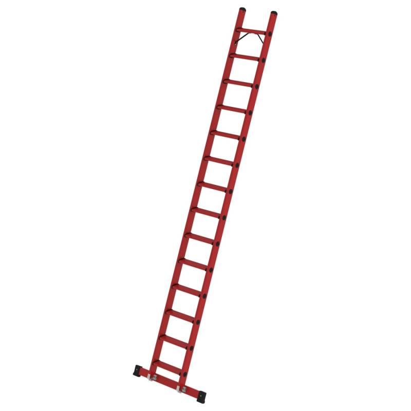 MUNK GFK- Stufen- Anlegeleiter mit 14 Stufen mit Traverse von Munk Steigtechnik