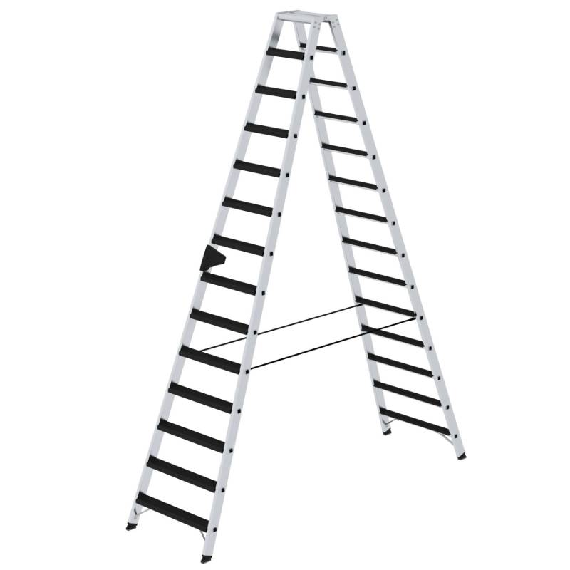 MUNK Stehleiter Beidseitig Begehbar mit Relax-Step 2x14 Stufen von Munk Steigtechnik