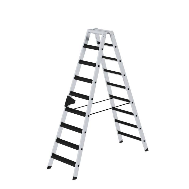 MUNK Stehleiter Beidseitig Begehbar mit Relax-Step 2x9 Stufen von Munk Steigtechnik