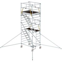 Munk Rollgerüst SG 1,35 x 1,80 m mit Schrägaufstiegen & Ausleger Plattformhöhe 4,47 m von MUNK