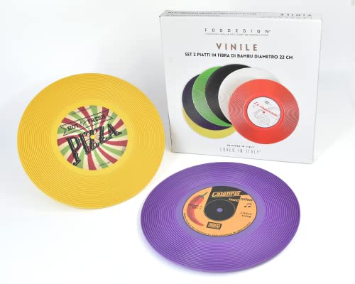Foodesign Untersetzer, Vinyl, Gelb/Violett, 2 Stück von Munus International