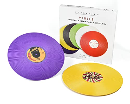Munus International Foodesign Vinyl, Set aus zwei Unterteilern, Gelb und Violett von Munus International