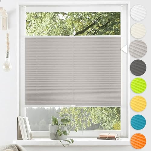 Plissee ohne Bohren Hohe-Qualität Aluminiumstangen,Hellgrau105x200cm,Diagonales System,Plissee Klemmfix Einfache Montage Sichtschutz und Sonnenschutz für Schlafzimmer Badezimmer Wohnzimmer Fenster&Tür Plissee ohne Bohren Hohe-Qualität Aluminiumstangen,Hellgrau105x200cm,Diagonales System,Plissee Klemmfix Einfache Montage Sichtschutz und Sonnenschutz für Schlafzimmer Badezimmer Wohnzimmer Fenster&Tür von MupFup