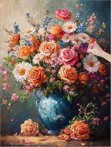 Diamond Painting Erwachsene, 5D Diamant Painting Anlage, Blumen Diamond Paintings Kinder, DIY Diamant Malerei mit Full Zubehör, Mosaikherstellung Bastelset für Zimmer Deko Wohnzimmer 70x90 cm X-92 Diamond Painting Erwachsene, 5D Diamant Painting Anlage, Blumen Diamond Paintings Kinder, DIY Diamant Malerei mit Full Zubehör, Mosaikherstellung Bastelset für Zimmer Deko Wohnzimmer 70x90 cm X-92 von Muqouuoi