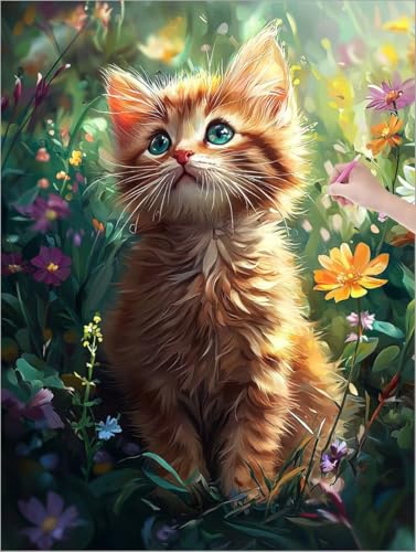 Diamond Painting Erwachsene, 5D Diamant Painting Katze, Blumen Diamond Paintings Kinder, DIY Diamant Malerei mit Full Zubehör, Mosaikherstellung Bastelset für Zimmer Deko Wohnzimmer 30x40 cm X-23 Diamond Painting Erwachsene, 5D Diamant Painting Katze, Blumen Diamond Paintings Kinder, DIY Diamant Malerei mit Full Zubehör, Mosaikherstellung Bastelset für Zimmer Deko Wohnzimmer 30x40 cm X-23 von Muqouuoi