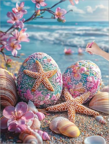Diamond Painting Erwachsene, 5D Diamant Painting Strand, Blumen Diamond Paintings Kinder, DIY Diamant Malerei mit Full Zubehör, Mosaikherstellung Bastelset für Zimmer Deko Wohnzimmer 70x90 cm X-17 Diamond Painting Erwachsene, 5D Diamant Painting Strand, Blumen Diamond Paintings Kinder, DIY Diamant Malerei mit Full Zubehör, Mosaikherstellung Bastelset für Zimmer Deko Wohnzimmer 70x90 cm X-17 von Muqouuoi