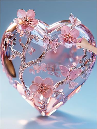 Diamond Painting Herz, Blumen Diamond Painting XXL 60x80 cm Leinwand, 5D DIY Diamant Art Malerei Kinder Anfänger Mosaikherstellung Bastelnset für Home Wanddeko Wohnzimmer, Geschenke für Frauen X-88 Diamond Painting Herz, Blumen Diamond Painting XXL 60x80 cm Leinwand, 5D DIY Diamant Art Malerei Kinder Anfänger Mosaikherstellung Bastelnset für Home Wanddeko Wohnzimmer, Geschenke für Frauen X-88 von Muqouuoi