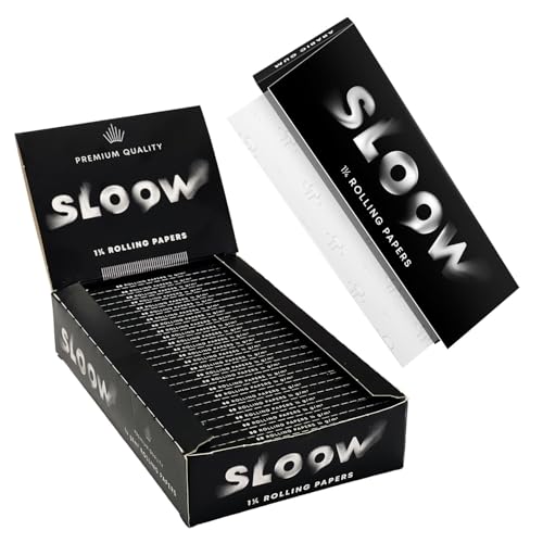 25er Box Sloow 1¼ Papers je 50 Blatt - Zigarettenpapier kurz Blättchen Drehpapier Slow burning feine dünne premium rolling 25er Box Sloow 1¼ Papers je 50 Blatt - Zigarettenpapier kurz Blättchen Drehpapier Slow burning feine dünne premium rolling von Murago