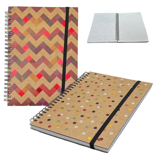 Murago - 2er Set Notizbücher liniert DIN A5 - je 160 Seiten - Tagebuch Notizblock Notizheft Schreibblock mit Ringbindung Gummiverschluss Murago - 2er Set Notizbücher liniert DIN A5 - je 160 Seiten - Tagebuch Notizblock Notizheft Schreibblock mit Ringbindung Gummiverschluss von Murago