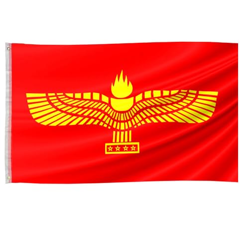 Murago - Aramäische Fahne ca. 60 x 90cm mit Ösen - Aramäer Suryoyo Flagge klein Hissflagge Hissfahne Murago - Aramäische Fahne ca. 60 x 90cm mit Ösen - Aramäer Suryoyo Flagge klein Hissflagge Hissfahne von Murago