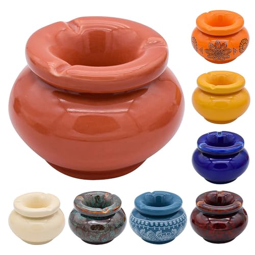 Murago - Aschenbecher Keramik Moroccan - Rot - für draussen mit Deckel Outdoor rund Tischaschenbecher Garten Balkon Ascher Windaschenbecher Murago - Aschenbecher Keramik Moroccan - Rot - für draussen mit Deckel Outdoor rund Tischaschenbecher Garten Balkon Ascher Windaschenbecher von Murago