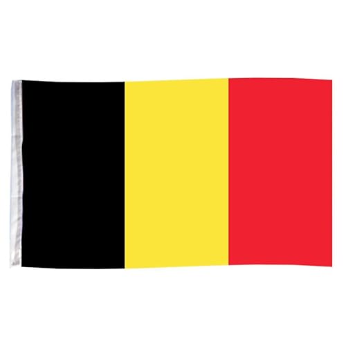 Murago - Belgien Fahne ca. 150x90cm mit Metallösen - belgische Hiss Flagge 90 x 150 cm wetterfest Fanartikel Polyester Murago - Belgien Fahne ca. 150x90cm mit Metallösen - belgische Hiss Flagge 90 x 150 cm wetterfest Fanartikel Polyester von Murago