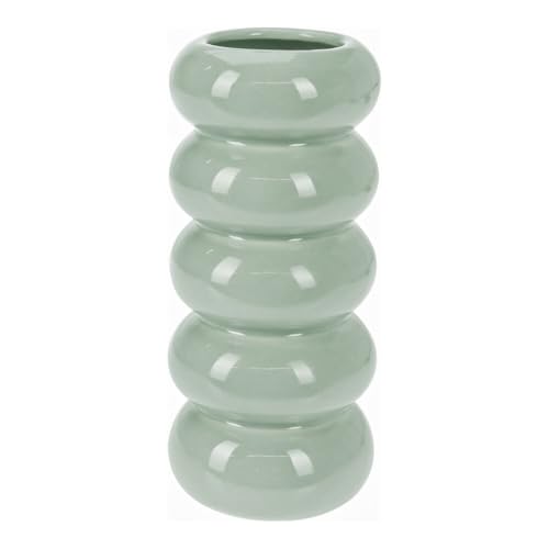 Murago - Dekorative Keramik Vase ca.16x7cm Pastellgrün - Tischvase Dekovase Tischdeko für Blumen glänzend Mint Pampasgrasvase Tulpenvase minimalistisch modern Aesthetic Frühlingsdekoration Blumenvase von Murago