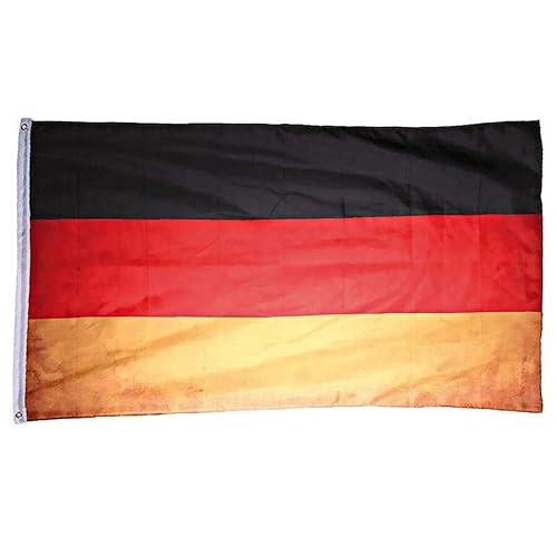 Murago - Deutschland Vintage Fahne ca. 150x90cm mit Metallösen - deutsche Flagge 90 x 150 cm wetterfest Fanartikel Polyester von Murago