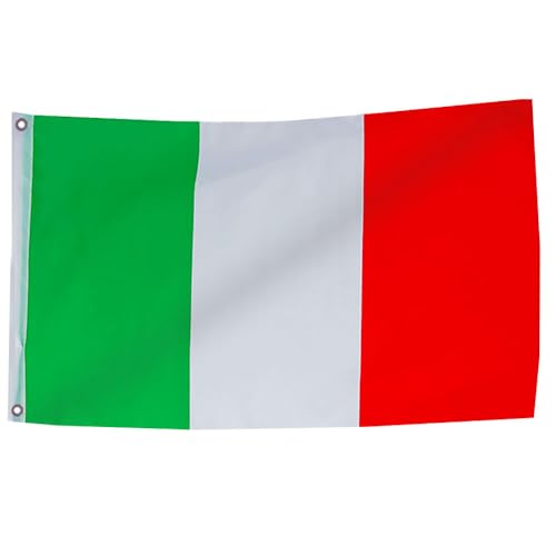 Murago - Italien Fahne ca. 150 x 90 cm - Hiss Flagge mit Ösen Dekoration Fanartikel Italia wetterfest Garten Dekoration Fanartikel von Murago