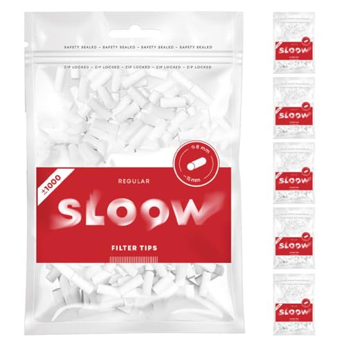 Murago - Sloow 6 x 1000er Beutel Regular 8mm - (Gesamt ca. 6000 Stück) Eindrehfilter Zigarettenfilter mit Kunststoff Plastik Filter für Zigaretten Murago - Sloow 6 x 1000er Beutel Regular 8mm - (Gesamt ca. 6000 Stück) Eindrehfilter Zigarettenfilter mit Kunststoff Plastik Filter für Zigaretten von Murago