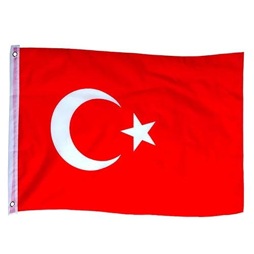 Murago - Türkei Fahne ca.150x90 cm mit Metallösen Türkische Hiss Flagge Ösen Flaggen Türkiye Bayrak ca. 90x150cm Turkey von Murago