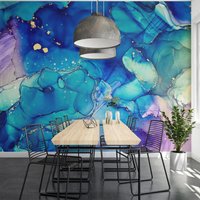 Abstrakte Bunte Marmor Effekt Tapete, Mischfarben Peel & Stick Abnehmbare Tapete Für Wohnzimmer, Schlafzimmer, Küche von MuraliumWallpapers