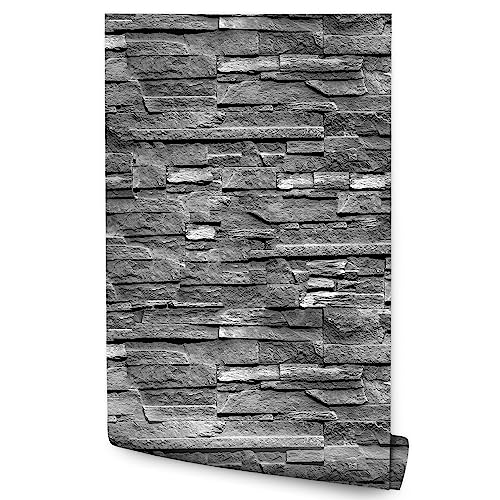 Muralo - 3D Tapete Steinoptik - Vliestapete - Fototapete 3d Effekt - Tapete für Wohnzimmer Schlafzimmer Wandtapete Steintapete - Ziegelmuster - [0,53 x 3 m] von Muralo