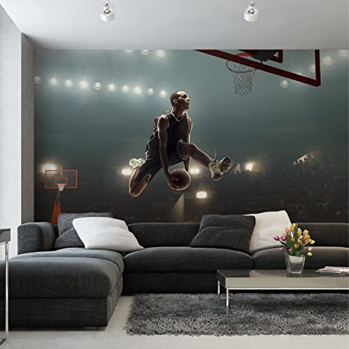 Muralo Fabelhafte Selbstklebende Fototapete 180x120 Jugend Sport Basketball 3D Moderne Tapete Jugendzimmer Schlafzimmer Wandbilder Wandtapete XXL Luxus Abstrakt Br. 180 cm x Hö. 120 cm von Muralo