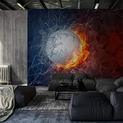 Muralo Fabelhafte Selbstklebende Fototapete 208x146 Volleyball ABSTRAKTION 3D Moderne Tapete Wohnzimmer Schlafzimmer Wandbilder Wandtapete XXL Luxus Abstrakt Br. 208 cm x Hö. 146 cm von Muralo