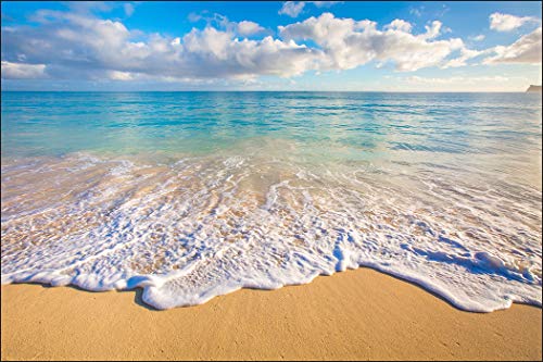 Muralo Fototapete Strand 150 x 225 cm Vlies Tapete Wandtapete Meer Himmel Wohnzimmer Schlafzimmer Moderne Wandbilder XXL Natur Panorama Wasser Wand Dekoration von Muralo