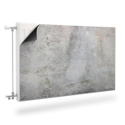 Muralo Heizkörperverkleidung, magnetische Heizkörperabdeckung für Plattenheizkörper aus Stahl oder Blech - Geruchlos und sicher für Gesundheit - Beton-Optik Br. 90cm x Hö.60cm von Muralo