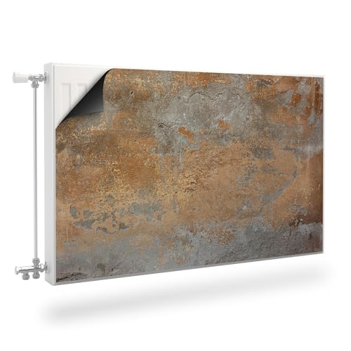 Muralo Heizkörperverkleidung, magnetische Heizkörperabdeckung für Plattenheizkörper aus Stahl oder Blech - Geruchlos und sicher für Gesundheit - Beton Rost Optik Br90cm x Hö.60cm von Muralo
